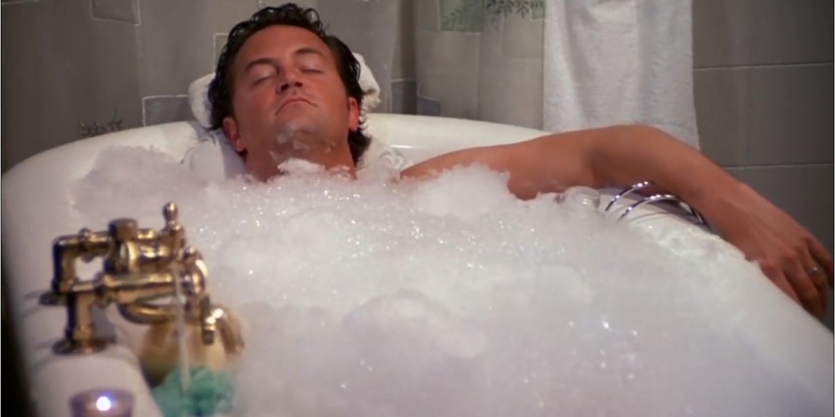Chandler in the bath