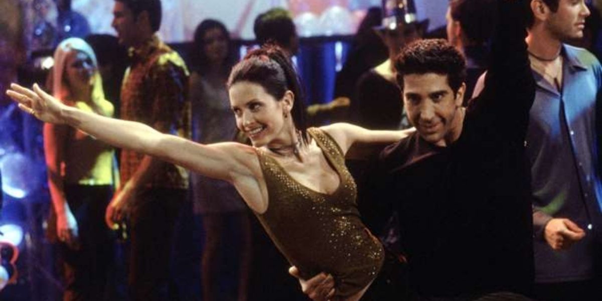 Ross and Monica dancing 