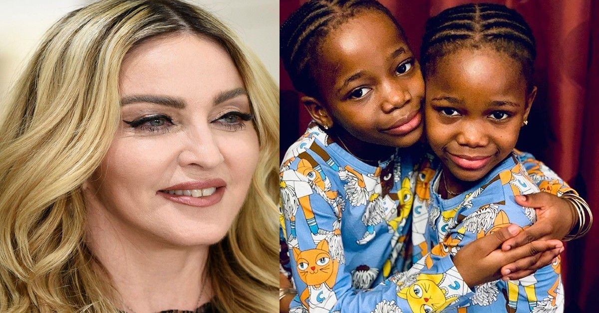 Madonna and her twin daughters