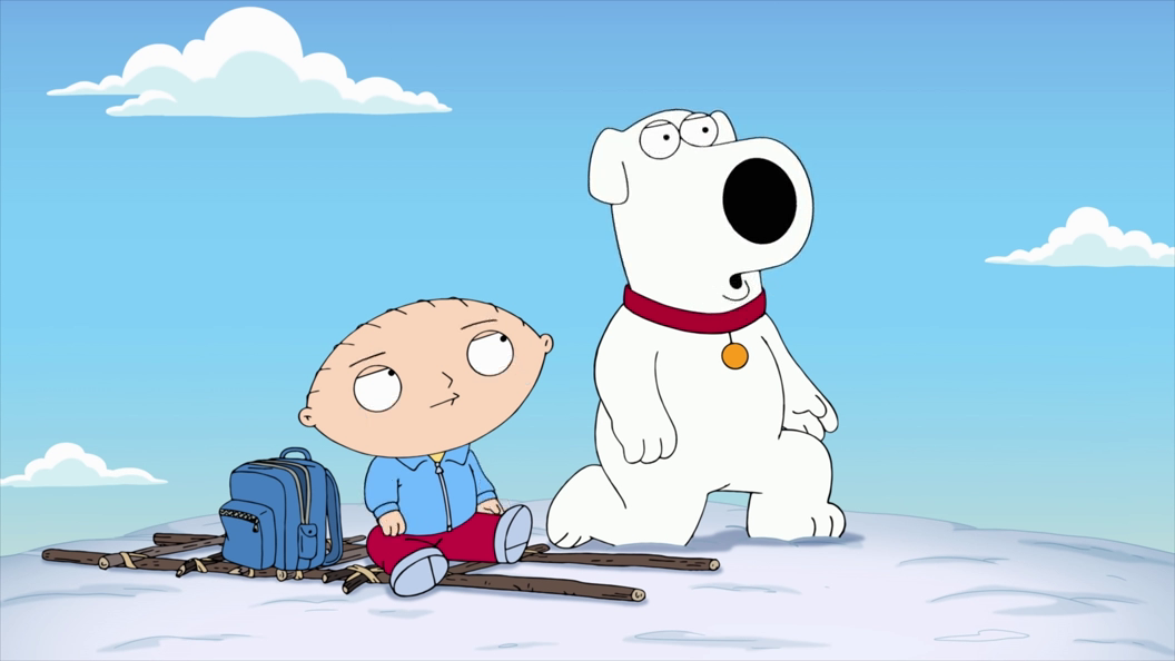 Stewie and Brian say goodbye to Rupert