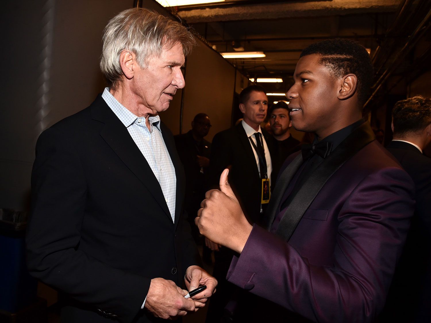 Harrison Ford and John Boyega