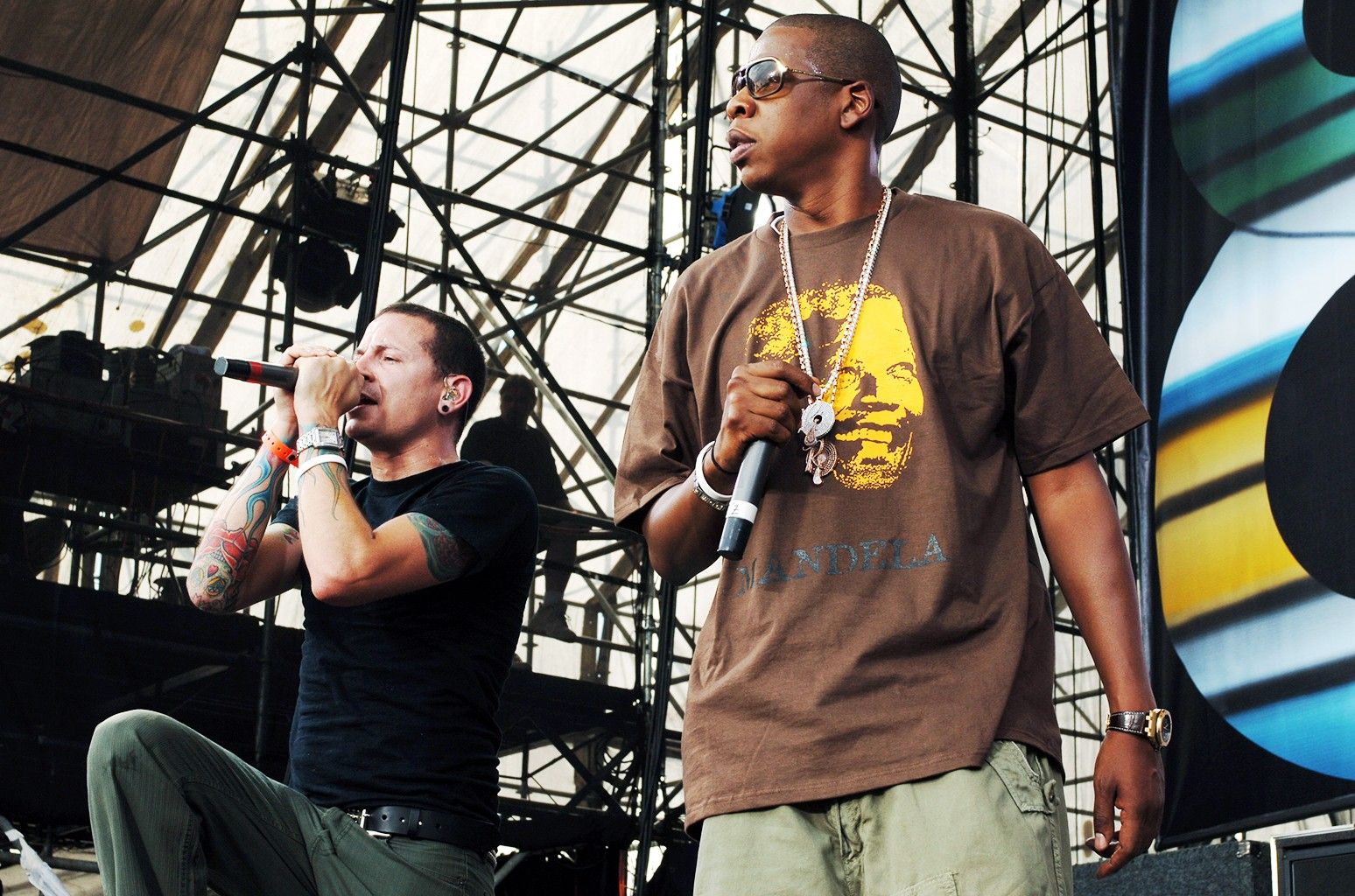 Jay-Z and Chester Bennington Performing Numb Encore