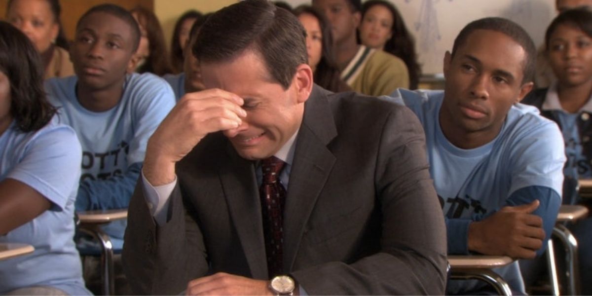 Michael crying in front of Scott's Tots