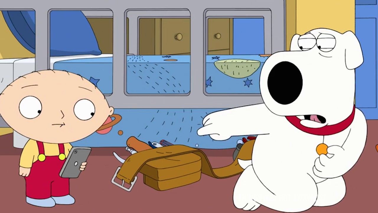 Stewie saves Brian's life