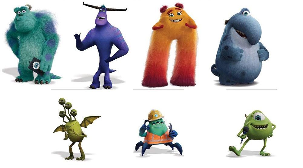 The new monsters in the Monsters Inc spin-off series Monsters At Work