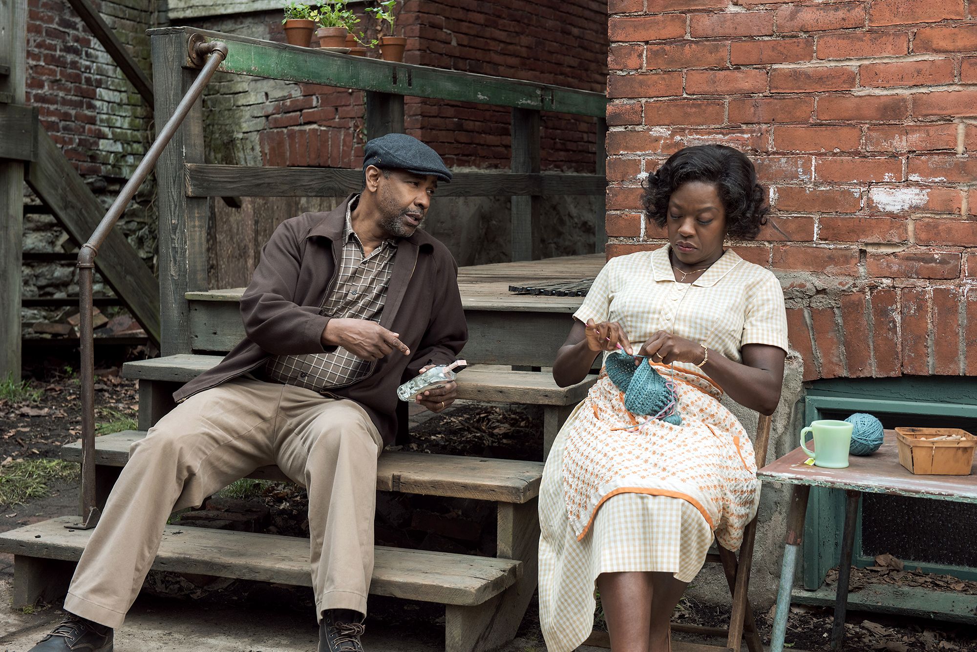 Denzel Washington and Viola Davis reprise their Broadway roles as Troy and Rose Maxson in “Fences.”
