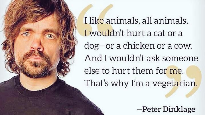 Peter Dinklage vegetarian quote 