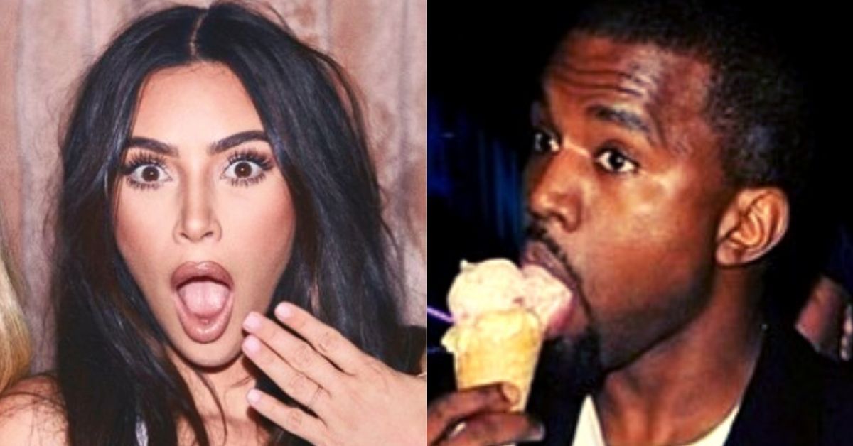 Kim Kardashian and Kanye West satisfy their sweet tooth with ice cream run