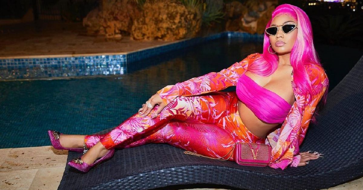 Nicki Minaj in a pink suit