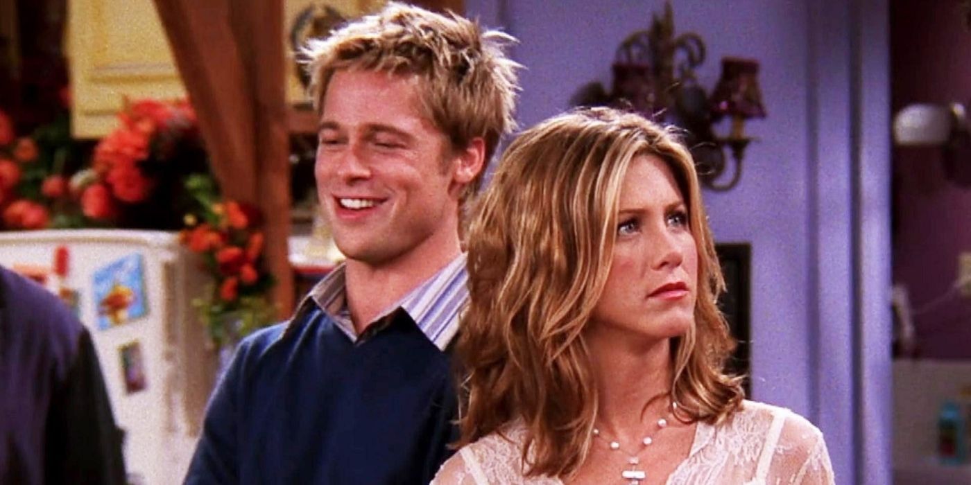 Brad Pitt and Jennifer Aniston on 'Friends'