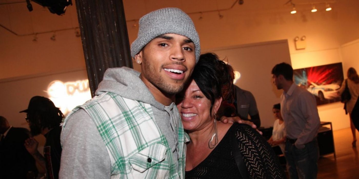 Chris Brown and his mom Joyce Hawkins