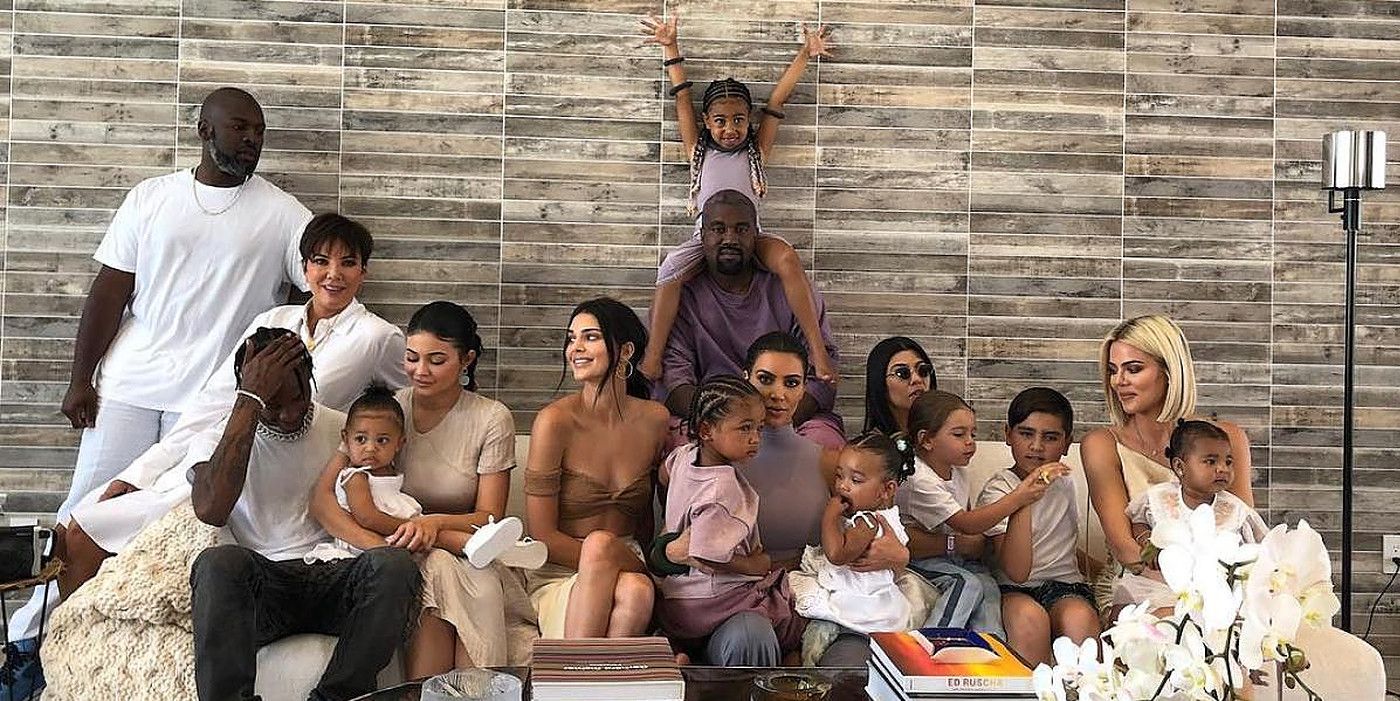 Kris Jenner with her daughters and grandchildren