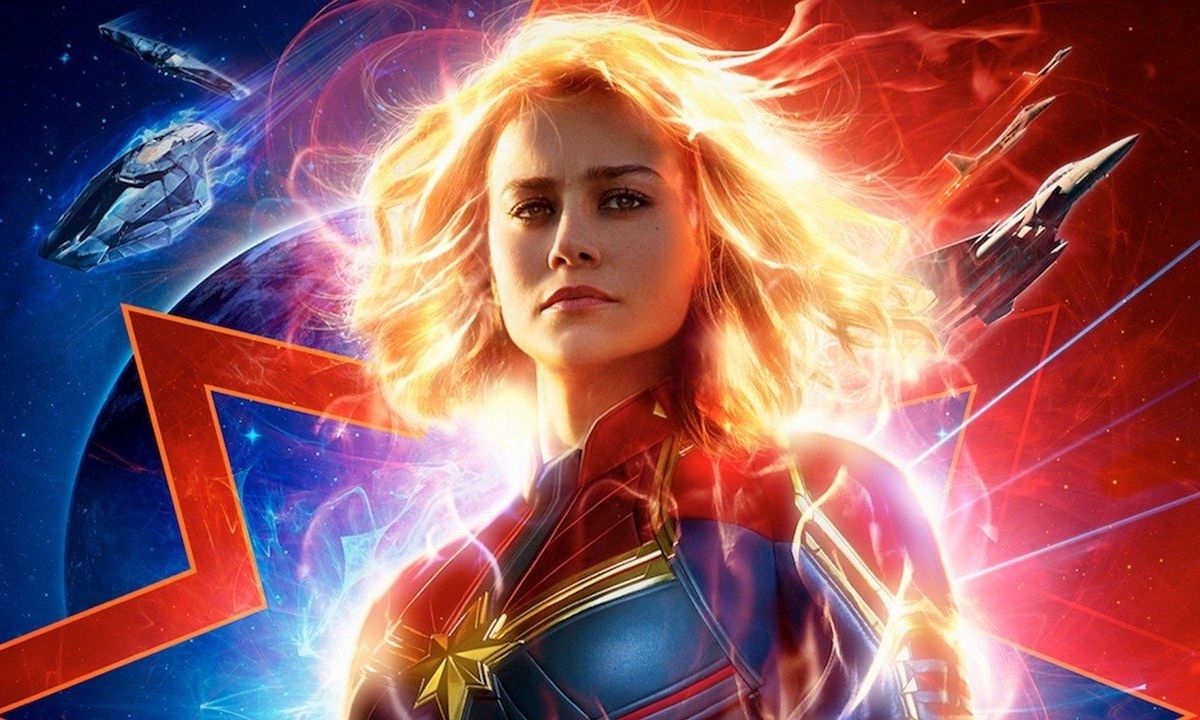 Brie Larson portryas Carol Danvers in Captain Marvel