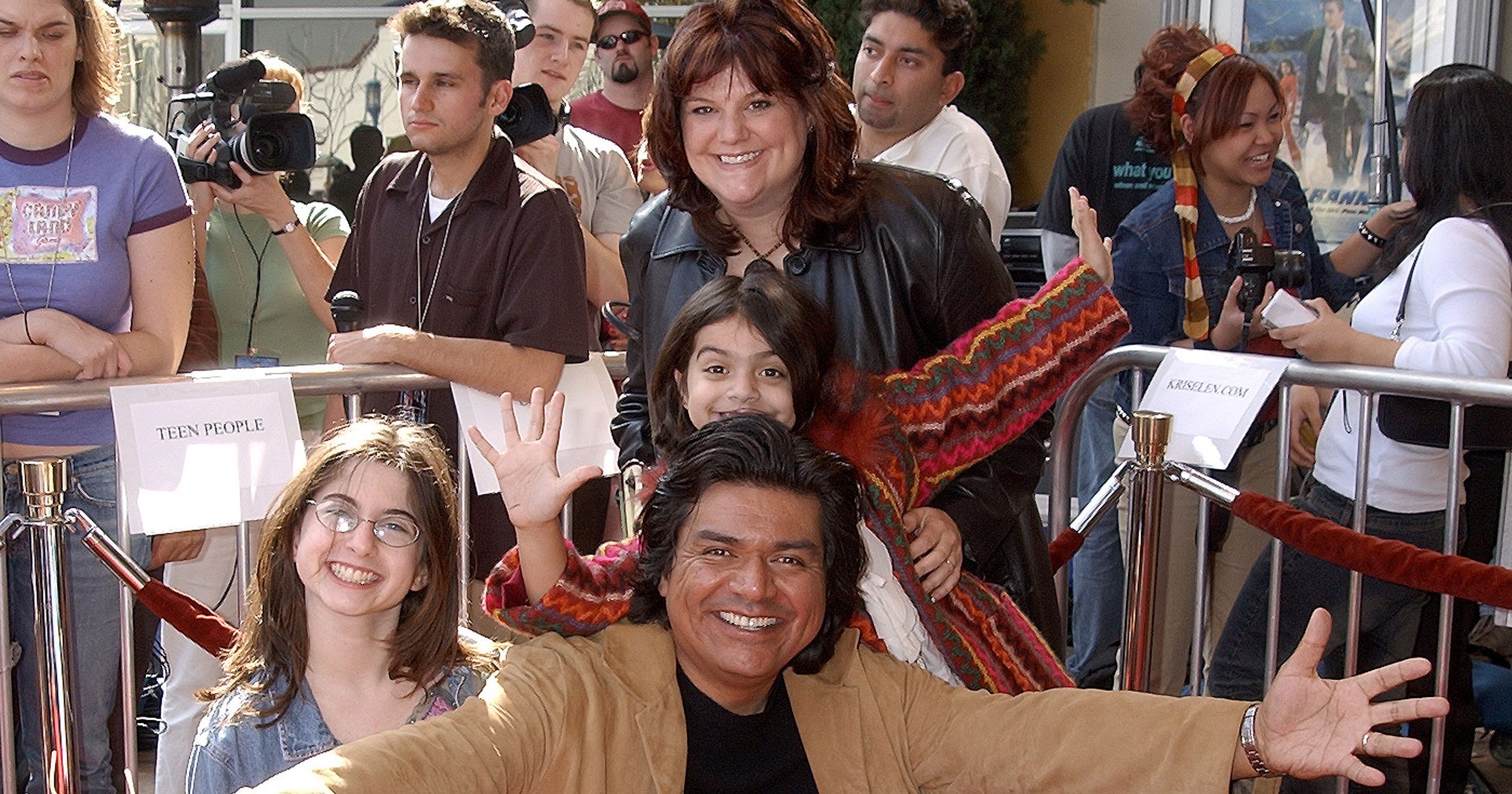 George Lopez, wife Ann and daughters Melissa and Mayan (Photo by Gregg DeGuire/WireImage)
