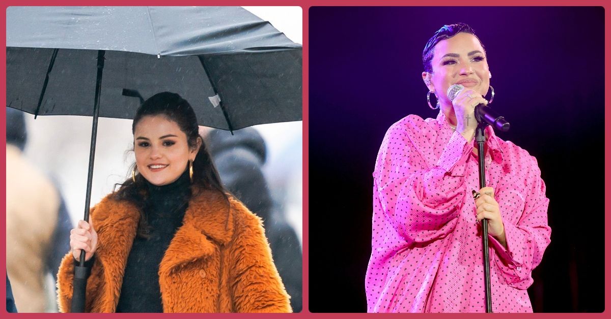 Selena Gomez and Demi Lovato mental health awareness month Via Getty Images