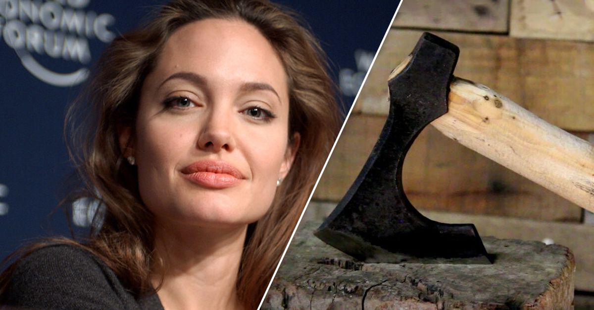 Angelina Jolie and axe