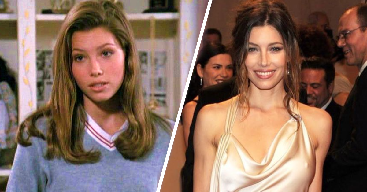 Jessica Biel then and now