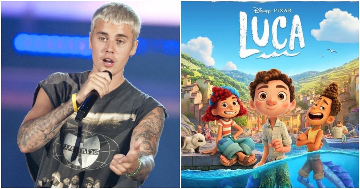 Justin Bieber props to Pixar's luca with jacob tremblay