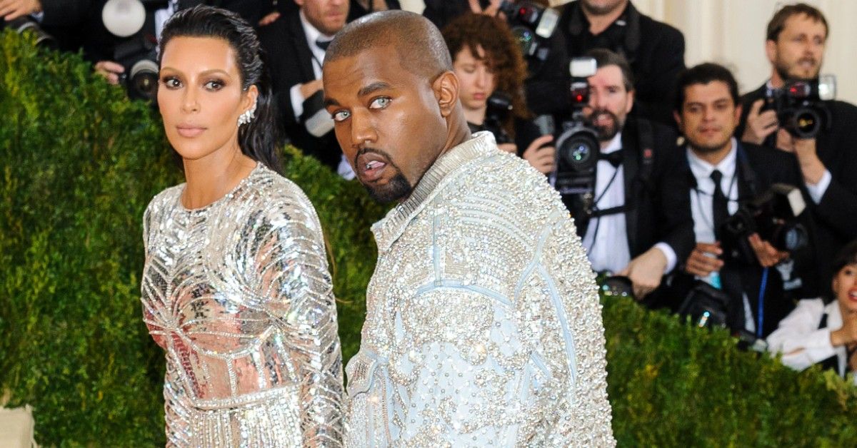 Kanye Wet and Kim Kardashian at met gala
