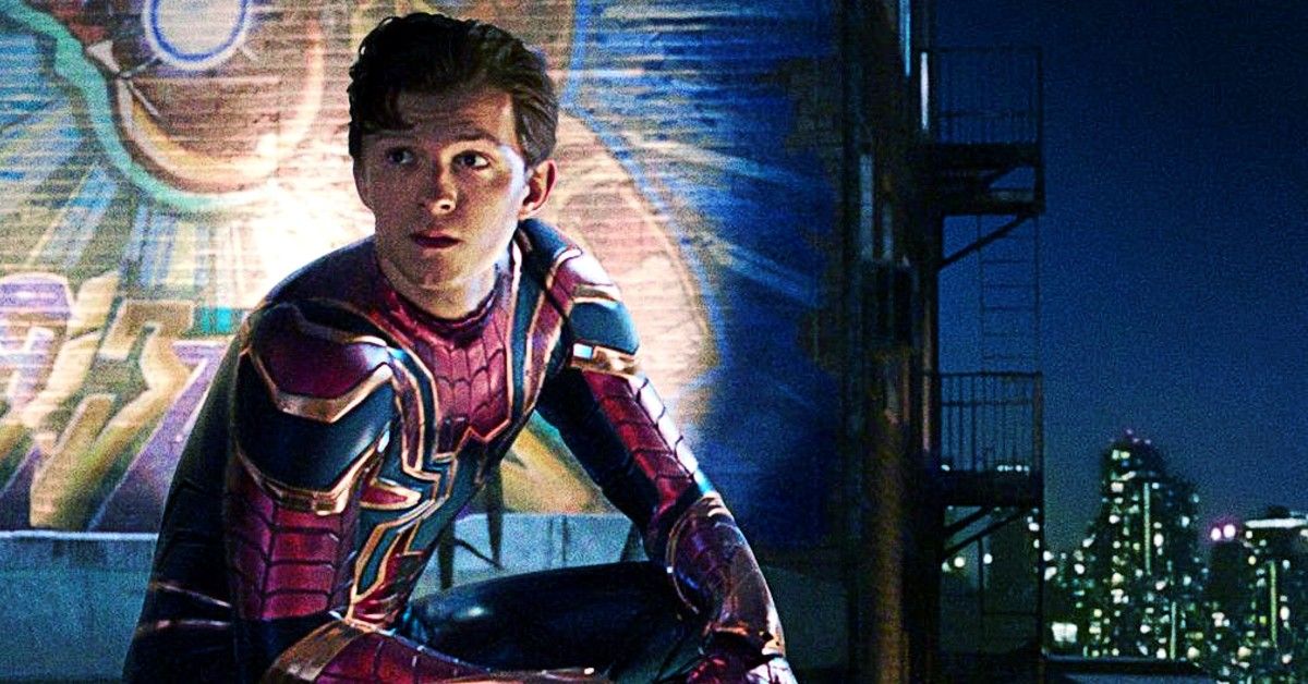 Tom Holland as Spider-Man in scene from second movie