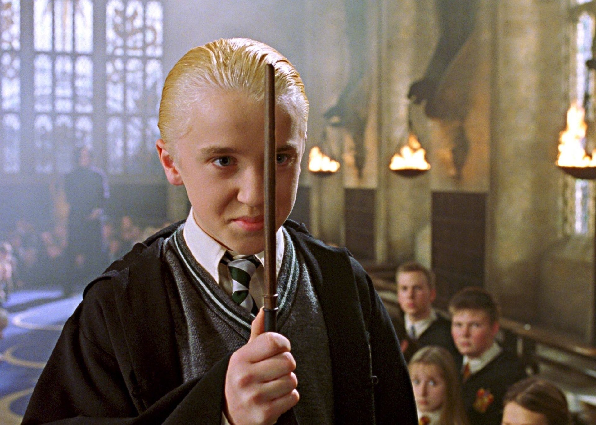 Tom Felton as Draco in Harry Potter films