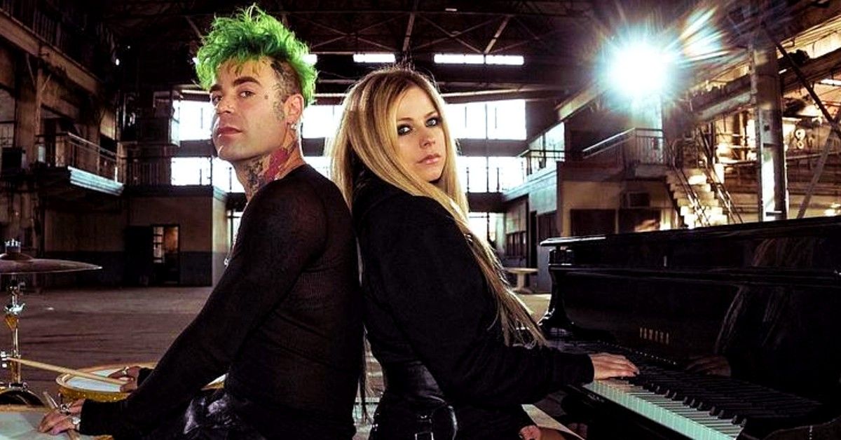 Mod Sun and Avril Lavigne playing instruments