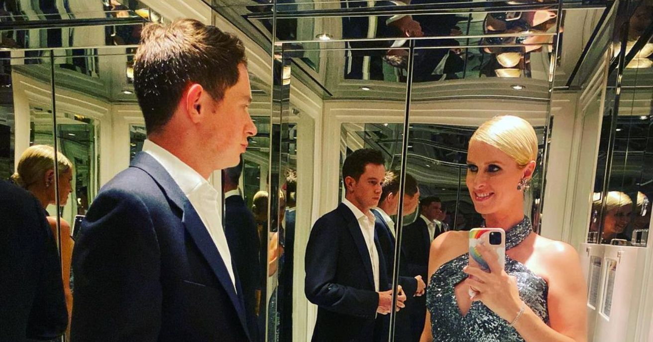 Nicky Hilton And James Rothschild dressed up mirrors