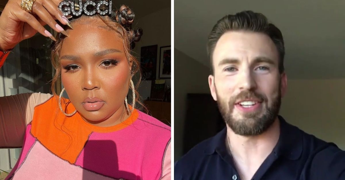 Images of Chris Evans and Lizzo