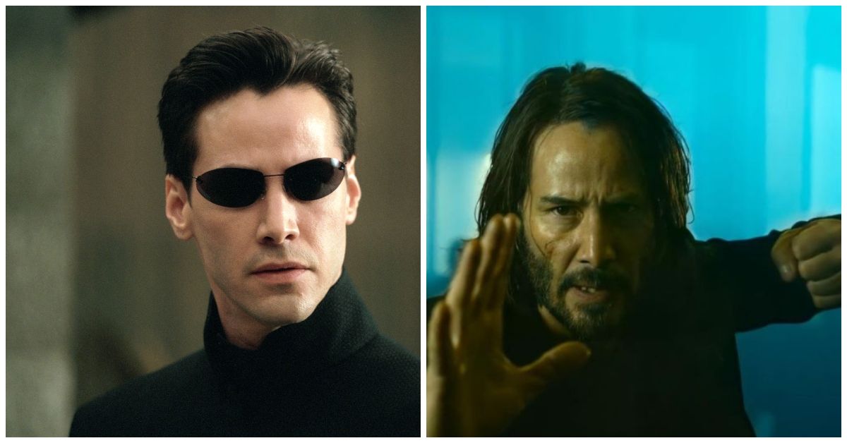 Keanu reeves in first and forth matrix