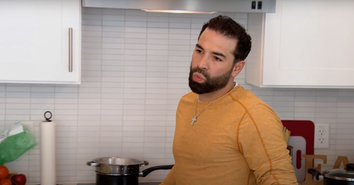 Jose looking mad in his and Rachel's kitchen on Married at First Sight's season 13.