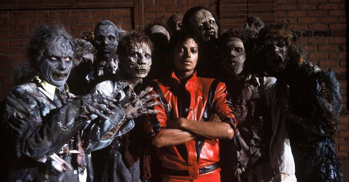 Michael Jackson with Thriller zombies