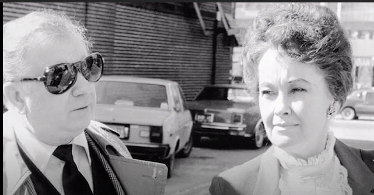 Black and white picture of Ed and Lorraine Warren.