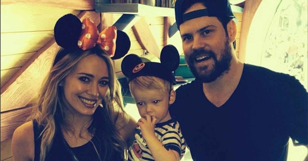 Hilary Duff, Mike Comrie, and their son Luca 