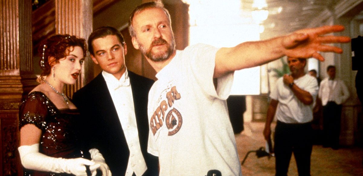 James Cameron directing Titanic