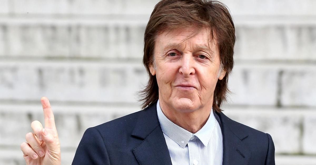 Paul McCartney poses. 