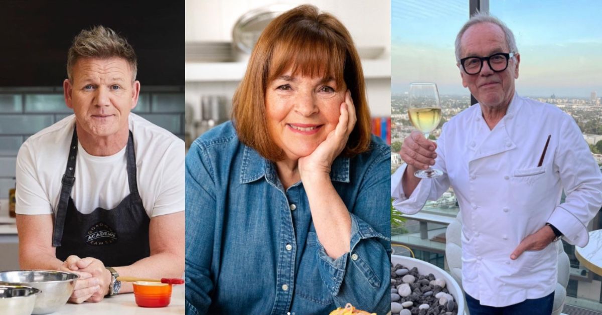 TV Chefs Gordon Ramsay, Ina Garten, Wolfgang Puck pose in promotional pictures