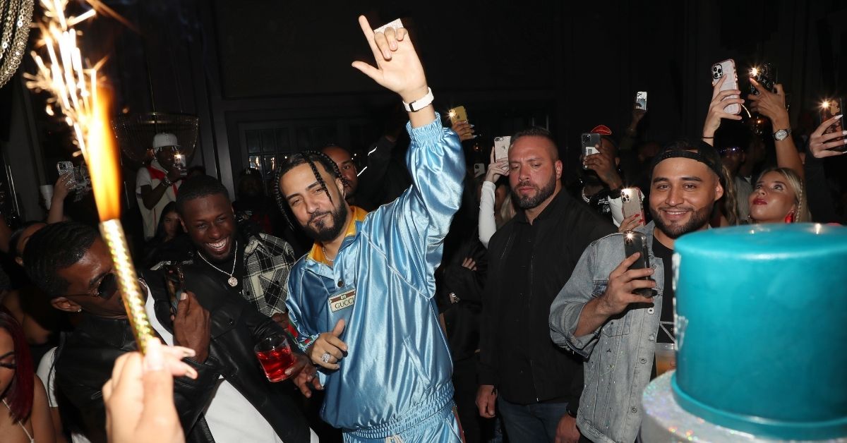 : French Montana celebrates his Birthday Party at Beauty & Essex on November 09, 2021 in Los Angeles, California