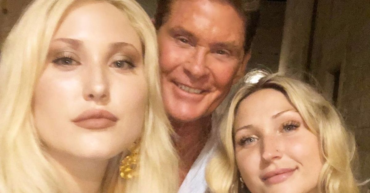 David Hasselhoff with his two daughters