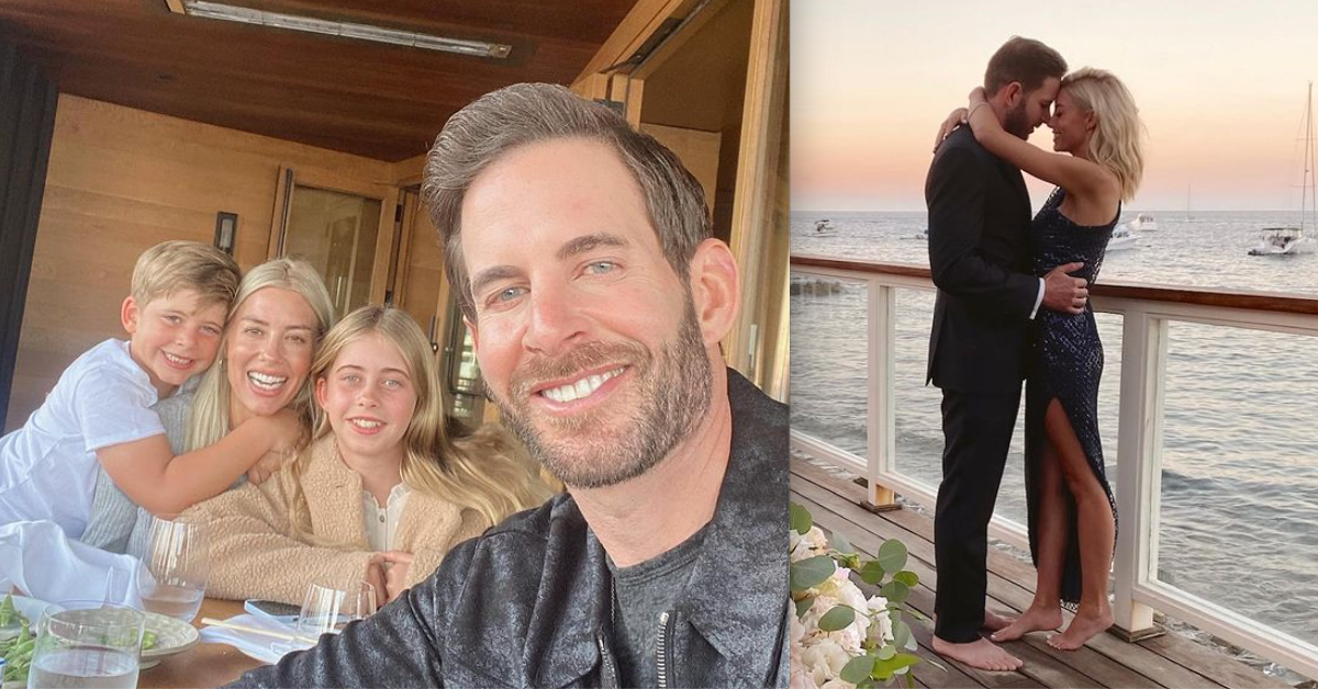 Heather Rae Young with husband Tarek El Moussa and the kids