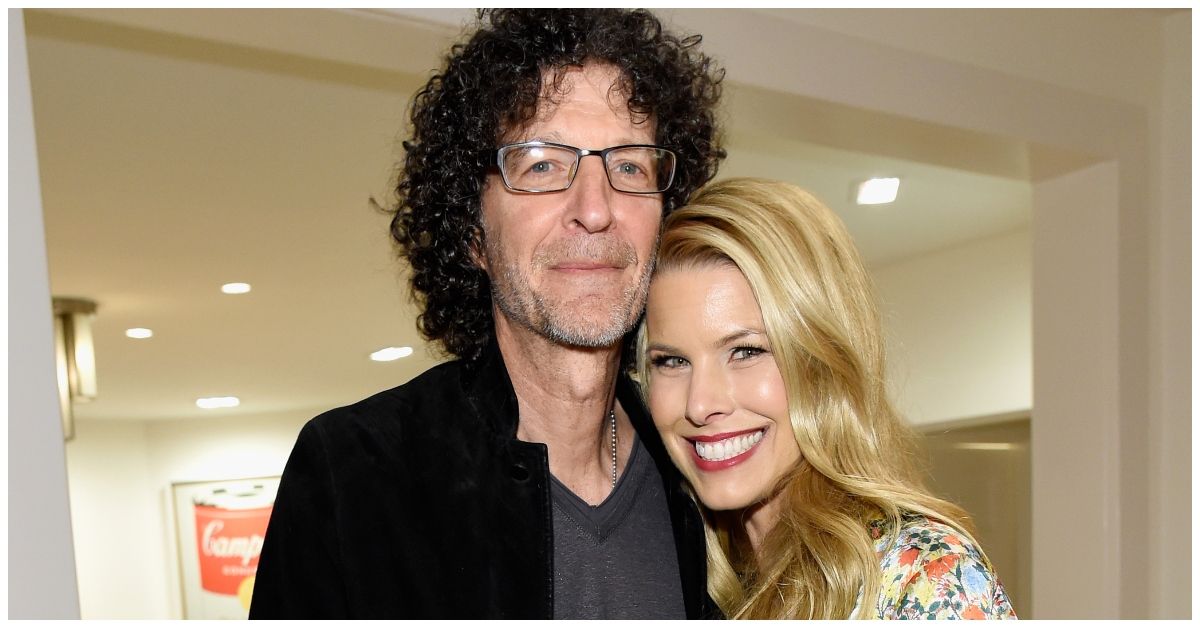Howard Stern and wife Beth Stern looking cute in a photo hugging