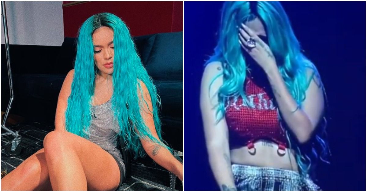 karol g s audience gives standing ovation despite falling during her concert