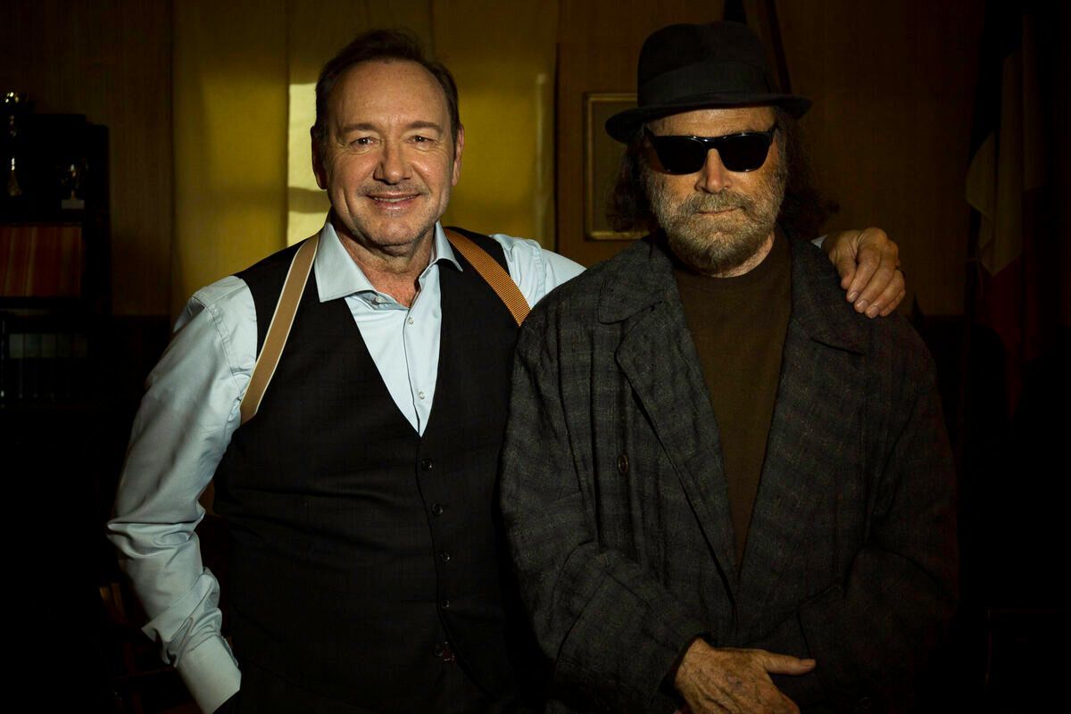 Spacey with Franco Nero, director of 'The Man Who Drew God'