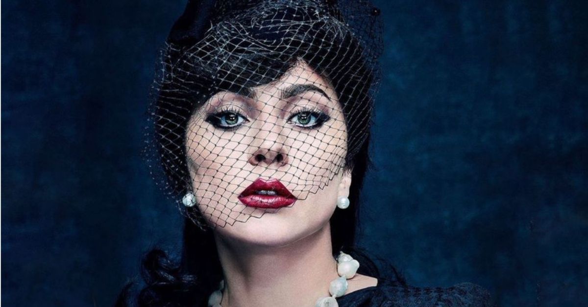 A close up of Lady Gaga as Patrizia Reggiani in House of Gucci