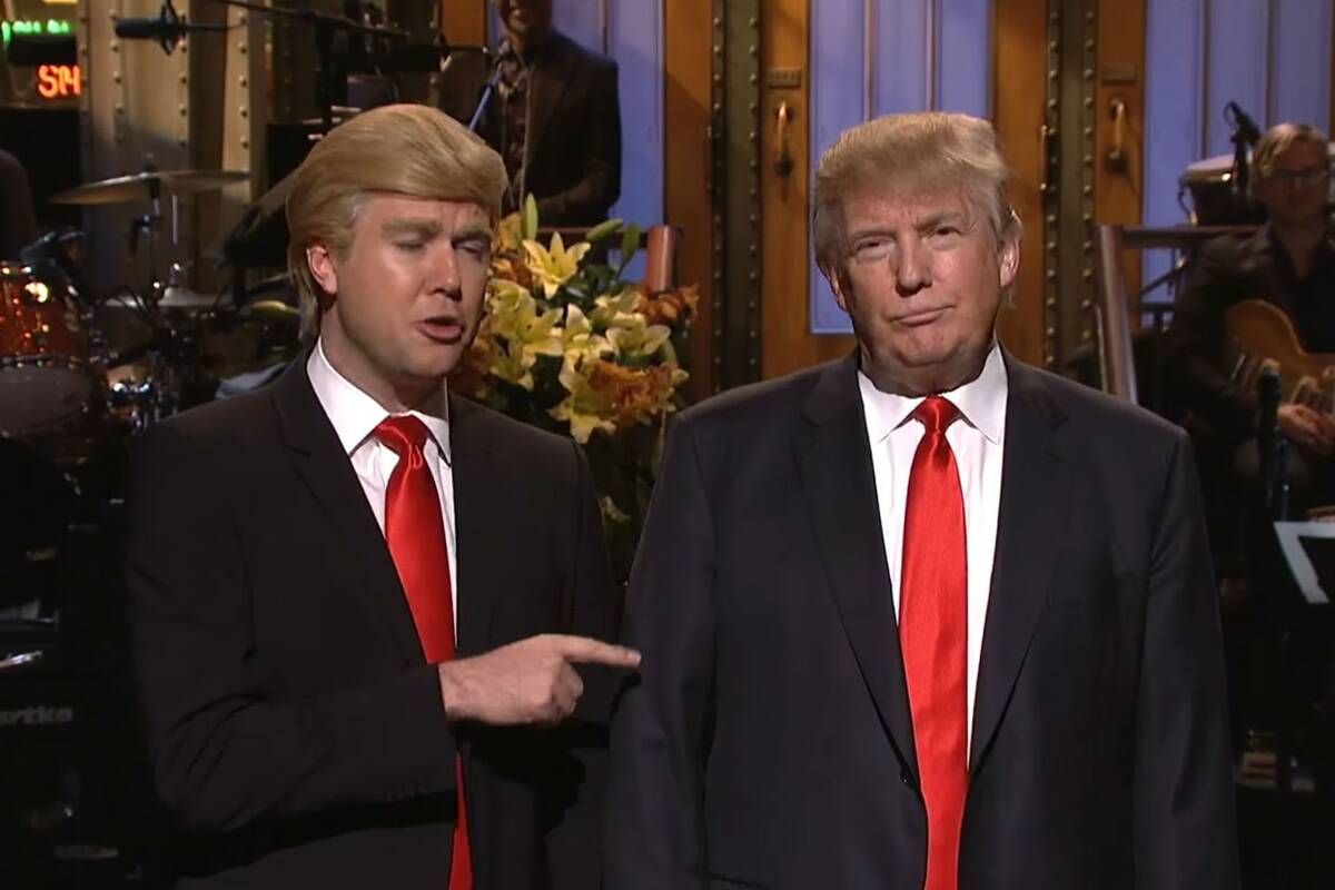 'SNL' cast member Taran Killam with Donald Trump when the businessman hosted the show