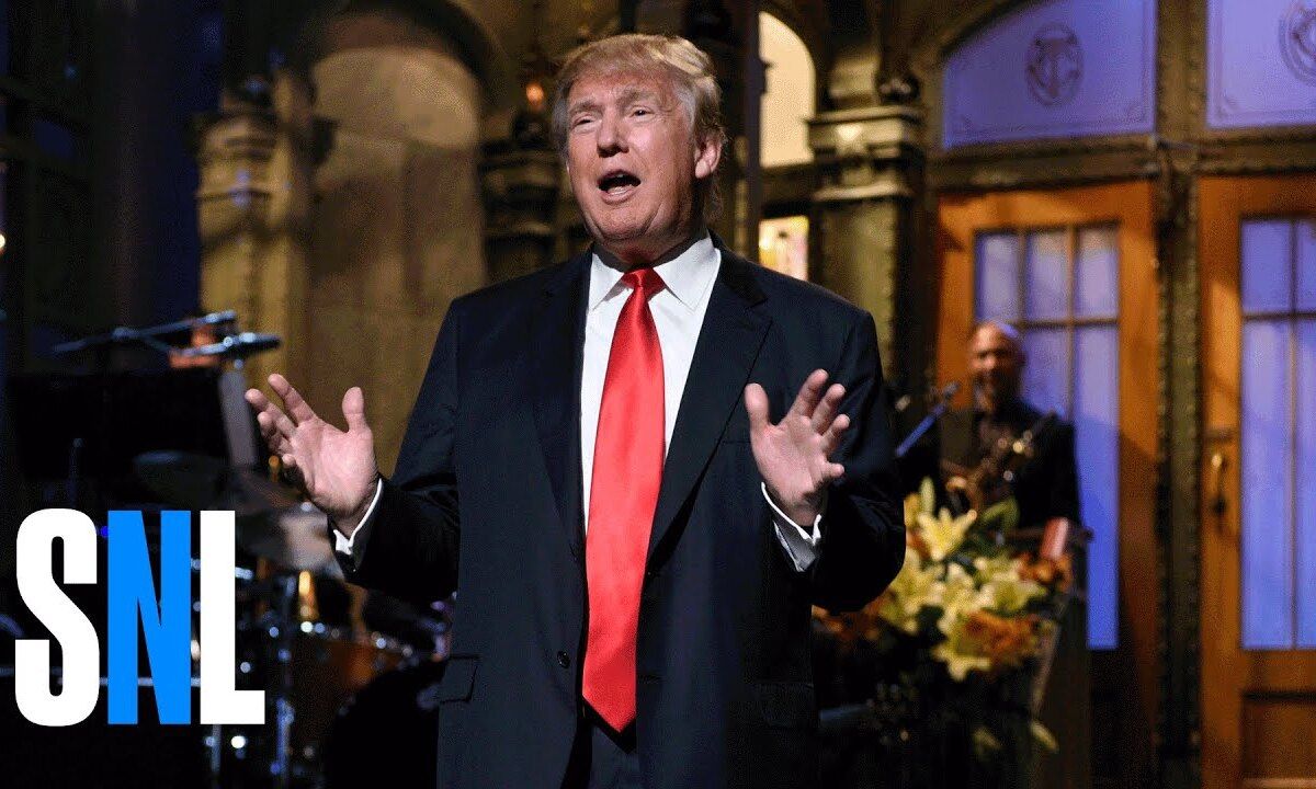 Then Republican front-runner Donald Trump hosting 'SNL' in November 2015