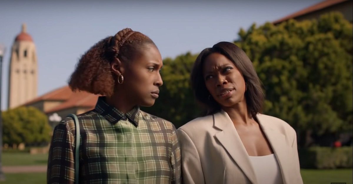 Yvonne Orji and Issa Rae walking on Insecure on HBO