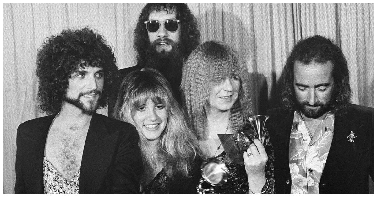 Fleetwood Mac press conference photoshoot in 1978