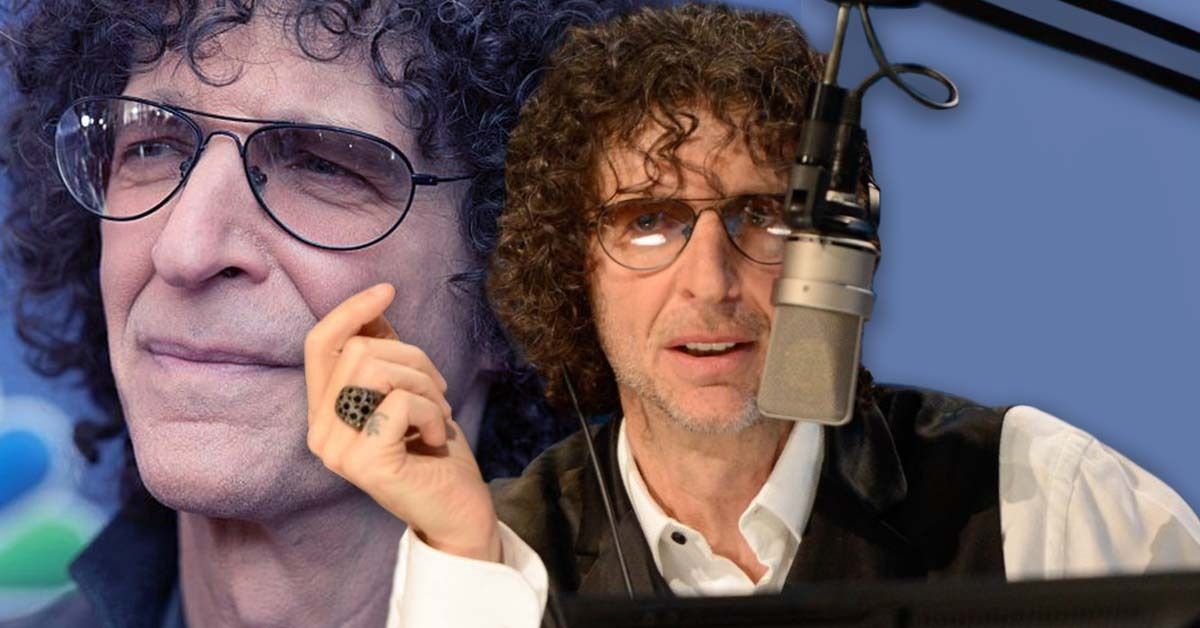 SiriusXM radio show host Howard Stern speaking to the microphone 