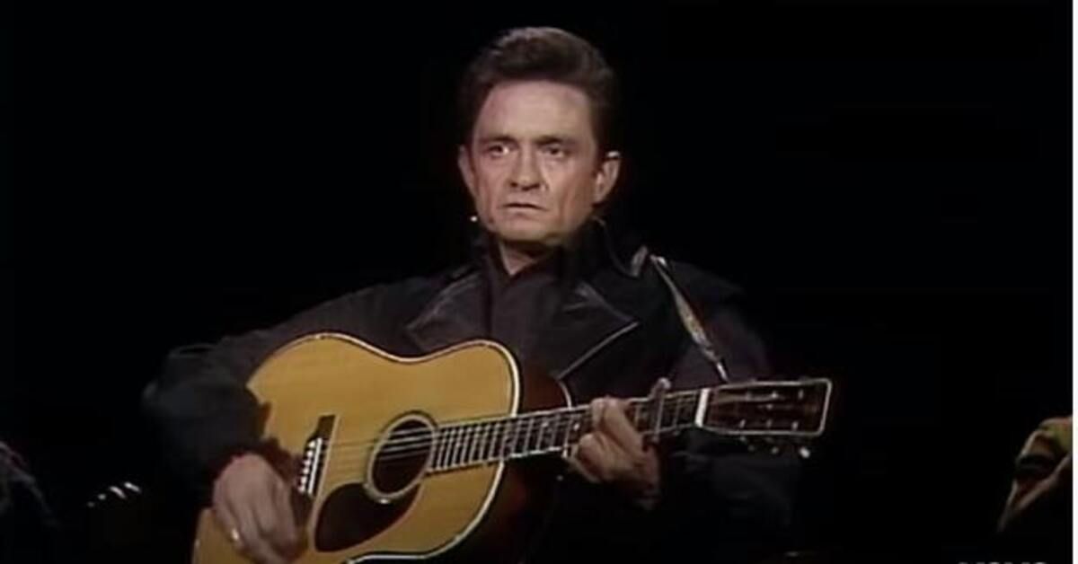Johnny Cash With Guitar During Taping Of The Johnny Cash Show Walk the Line