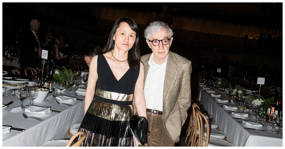 Woody Allen and young wife Soon-Yi Previn romantic
